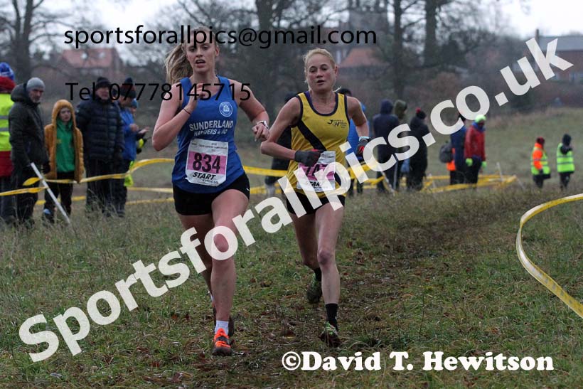 Senior women, 2021 North Eastern Cross Country Championships, Sedgefield. Photo: David T. Hewitson/Sports for All Pics